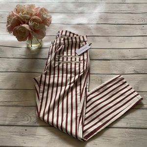 WeWoreWhat Rocker Low Rise Jeans In Ivory Stripe Size 29